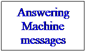 Text Box: Answering Machine messages
